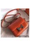 Hermes Constance 24 Handmade Bag In Orange Niloticus Crocodile