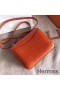 Hermes Constance 24 Handmade Bag In Orange Niloticus Crocodile