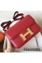 Hermes Constance 24 Handmade Bag In Red Epsom Leather