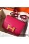 Hermes Constance 24 Handmade Bag In Rose Red Epsom Leather
