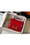 Hermes Constance 24cm Bag In Red Embossed Crocodile