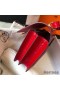Hermes Constance 24cm Bag In Red Embossed Crocodile