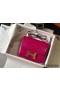 Hermes Constance 24cm Bag In Rose Red Embossed Crocodile