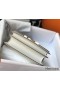 Hermes Constance 24cm Bag In White Embossed Crocodile