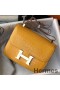 Hermes Constance 24cm Bag In Yellow Embossed Crocodile