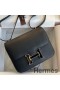 Hermes Constance Enamel 18 Handmade Bag In Black Swift Calfskin