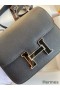 Hermes Constance Enamel 18 Handmade Bag In Black Swift Calfskin