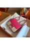 Hermes Constance Enamel 18 Handmade Bag In Rose Mexico Epsom Calfskin