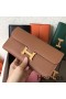 Hermes Constance Long Wallet In Gold Epsom Leather