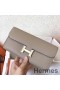 Hermes Constance Long Wallet In Grey Epsom Leather