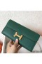 Hermes Constance Long Wallet In Malachite Epsom Leather