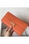 Hermes Constance Long Wallet In Orange Epsom Leather