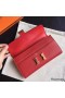 Hermes Constance Long Wallet In Red Epsom Leather