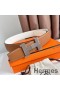 Hermes Constance Reversible Belt 38MM in Gold and White Epsom Calfskin