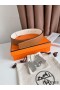 Hermes Constance Reversible Belt 38MM in Gold and White Epsom Calfskin