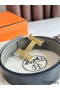 Hermes Constance Reversible Belt 38MM in Grey Clemence Leather