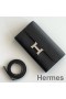 Hermes Constance To Go Wallet in Black Epsom Calfskin