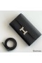Hermes Constance To Go Wallet in Black Epsom Calfskin
