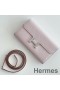 Hermes Constance To Go Wallet in Mauve Pale Epsom Calfskin