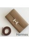 Hermes Constance To Go Wallet in Taupe Epsom Calfskin