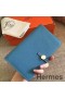 Hermes Dogon Duo Wallet In Blue Jean Leather