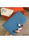 Hermes Dogon Duo Wallet In Blue Jean Leather