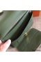 Hermes Dogon Duo Wallet In Green Clemence Leather