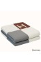 Hermes Ecru Gris Avalon Vibration Throw Blanket