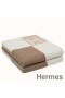 Hermes Ecru Naturel Avalon Vibration Throw Blanket