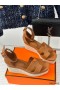 Hermes Elda Espadrilles in Brown Leather