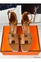 Hermes Elda Espadrilles in Brown Leather