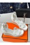 Hermes Elda Espadrilles in White Leather