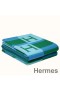 Hermes Emeraude Avalon Bayadere Throw Blanket