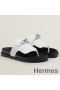 Hermes Empire Sandals in White Calfskin