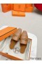 Hermes Esmee Mules in Brown Calfskin