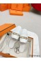 Hermes Esmee Mules in White Calfskin
