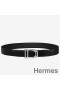 Hermes Etrier Buckle Belt & Black Clemence 32 MM Strap