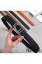 Hermes Etrier Buckle Belt & Black Clemence 32 MM Strap