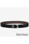 Hermes Etrier Buckle Belt & Chocolate Clemence 32 MM Strap