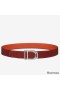 Hermes Etrier Buckle Belt & Orange Clemence 32 MM Strap