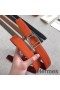 Hermes Etrier Buckle Belt & Orange Clemence 32 MM Strap