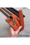 Hermes Etrier Buckle Belt & Orange Clemence 32 MM Strap