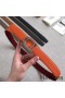 Hermes Etrier Buckle Belt & Orange Clemence 32 MM Strap