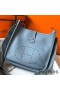 Hermes Evelyne III 29 PM Bag In Blue Lin Clemence Leather