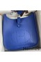 Hermes Evelyne III PM 29 Handmade Bag in Blue Electric Clemence Leather