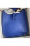 Hermes Evelyne III PM 29 Handmade Bag in Blue Electric Clemence Leather