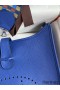 Hermes Evelyne III PM 29 Handmade Bag in Blue Electric Clemence Leather