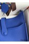 Hermes Evelyne III PM 29 Handmade Bag in Blue Electric Clemence Leather