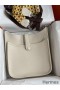 Hermes Evelyne III PM 29 Handmade Bag in Craie Clemence Leather