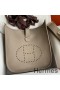 Hermes Evelyne III PM 29 Handmade Bag in Gris Asphalt Clemence Leather